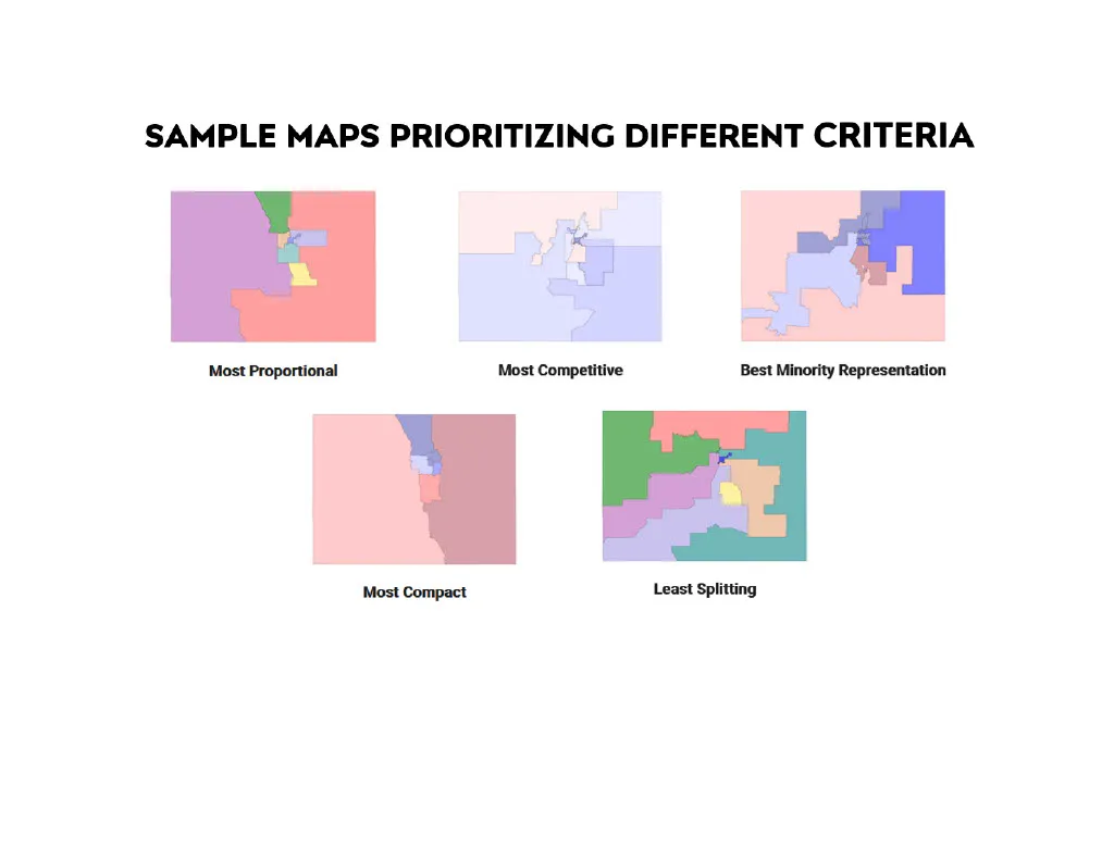 Sample Maps from Dave's Redistricting