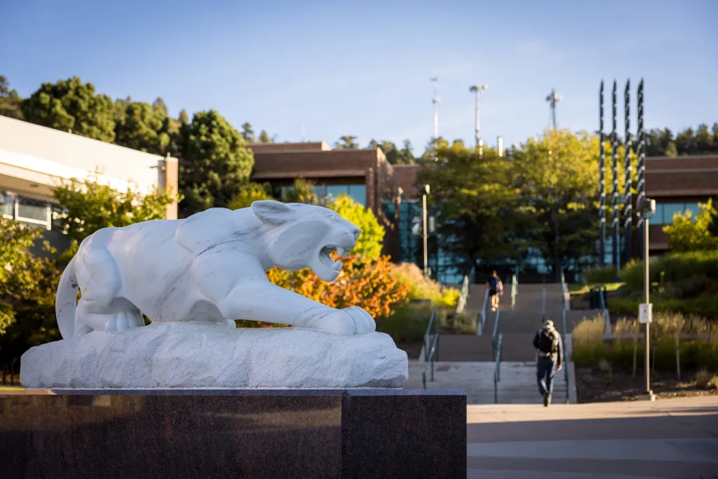 Mountain Lion Statue on Campus