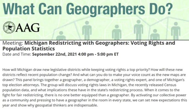 What can geographers do?